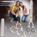 Dog Grooming Scissors – 7.5” Thinning Shears with 34 Teeth, Chunkers for Dogs & Cats, Precision Cut with 440C Stainless Steel, Designed for Groomers and Pet Owners