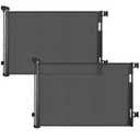 (2 Pack) Retractable Baby Gate for Doorways and Stairs, Mesh Safety Gate for Pet, Indoor & Outdoor Use, One-Hand Operation, Easy Installation, 33.6" Tall, Expands to 55" WideBlack,33.6"x55"