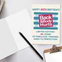 4 x Funny 40th Birthday Card Gifts for Women Men, Happy 40 Year Old Birthday Gifts for Him Her, Unique 40 Birthday Party Decorations for Mom Dad