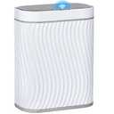 Steo Bathroom Small Trash Can with Automatic Touchless Lid, 2.6 Gallon Smart Garbage Can Narrow Waterproof Trash Bin for Bedroom, Office, Living Room (White Grey)