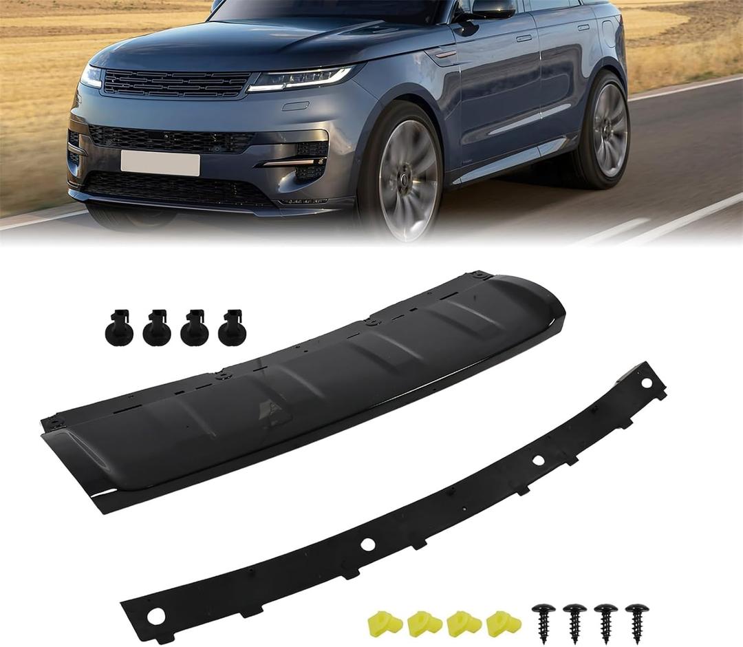 Glossy Black Front Bumper Skid Plate Cover Black Compatible with 2018-2022 Range Sport LR109870