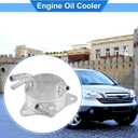 Engine Oil Cooler Compatible for Honda Civic 2006-2011, Durable Aluminum Alloy Silver Tone Transmission Oil Cooler