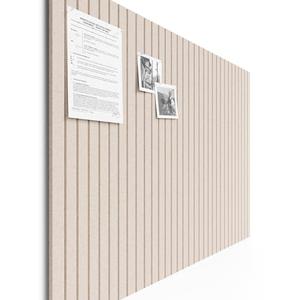 Bumusty Large Cork Board Alternative-48 x 36" Felt Bulletin Board Tiles, with 30 Pushpins, 70 Adhesive Tabs, 12-Pack Slat Wall Paneling, Cork Boards for Office Push Pin Board Felt Board-Oatmeal