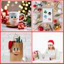2 x Snowman Face Stickers Christmas Glass Window Sticker 105 Pieces Snowman Face Decal Stickers for Craft Xmas Party Decorations Xmas DIY Craft Christmas Wall Decals Winter Home Decorations