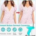 Stitch Gun for Clothes, Tagging Gun for Clothing, Micro Handheld Tag Gun Quick Stitch Sewing Gun, Portable Quick Clothing Fixer Hemming Tool Includes 6 Needles and 1000 Black White Fasteners (Lake Blue)