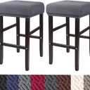 HFCNMY Stool Covers Rectangle,2  Pack Stretch Rectangle Bar Stool Covers Jacquard Vanity Stool Cover Washable Counter Stool Covers Bar Stool Seat Covers Saddle Seat Cover with Elastic Bands Dark Gray