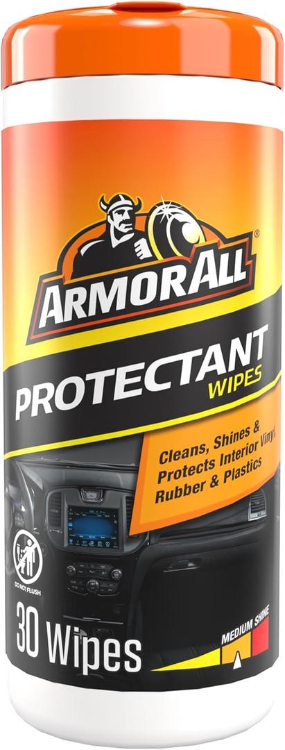 2 x Armor All Original Protectant Wipes, Car Interior Cleaner Wipes with UV Protection to Fight Cracking & Fading, 30 Count (EXP 05/16/29)