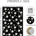 Daisy Floral Kitchen Towels, Modern Vintage Daisy Floral Dish Tea Towels for Kitchen Decor, Retro White Flowers and Leaves Hand Towels for Bathroom Decor, 16x24 Inch (Black)