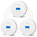 2026 Upgraded Wireless Interconnected Home Safety Alert System, 10-Year Sealed Battery, 2-in-1 Smart Linked Protection, Digital Display, Long-Range Connection, 3 Pack MD: 06-03-26,