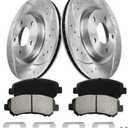 Front Brake Kit, Brake Rotors Brake Pads Compatible with 2008-2013 Nissan Rogue, 2014-2015 Nissan Rogue Select| Automotive Replacement Brake Kit| 295.8mm(11.6in)| 31512 D1338-8449| Front Rotors