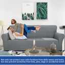YEMYHOM Couch Cover Latest Jacquard Design High Stretch Extra Large Sofa Covers Pet Dog Cat Proof Oversized Slipcover Non Slip Magic Elastic Furniture Protector (XL Sofa, Light Gray)
