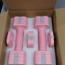FEIERDUN DB3 5-in-1 Adjustable Dumbbell Set of 2, 12LBS/20LBS Hand Weights for Women, Men, 1s-Adjust Dual-Stable Dumbbell Set for Women Home Gym & Outdoor (B-Cute Pink)
