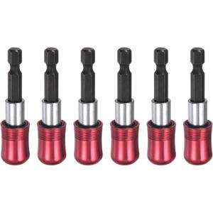 HARFINGTON 6pcs Magnetic Extension Chuck Adapter 2.5" 1/4 Inch Hex Shank Quick Release Bar Socket Screwdriver Bit Holder for Screwdriver Bits Nuts Drills Socket Driver Adapter