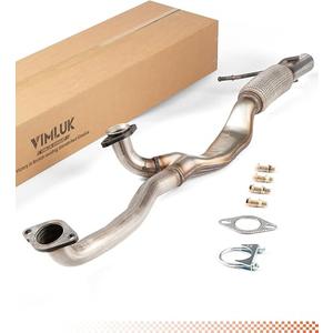 VIMLUK Exhaust Y Pipe for Ford Explorer 2011-2019 3.5L Non Turbo - 409 Stainless Steel Front Flex Pipe with Gaskets and Clamps | Direct Fit Replacement Part 1:1 OEM Match OE# BB5Z5G274A (VK-F55661)
