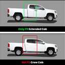 LASFIT Floor Mats for Chevrolet Chevy Colorado/GMC Canyon 2015-2022 Extended Cab Only (Not Fit Crew Cab), All Weather TPE Custom Fit Floor Mats for Cars, 1st and 2nd Row Car Floor Mats Full Set