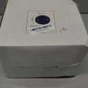 Hioasis 60pcs Blue Plastic Plates - Blue and Silver Disposable Dinnerware with Gold Rim, Heavy-duty, 7 inch, Dessert Plates for Party & Christmas