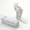 Butter Cutter Slicer and Dispenser, Measuring Dispenser and Keeper, One-Click Operation for Bread Cakes Cookies Breakfast, Food-Grade Plastic with Stainless Steel Blade, White
