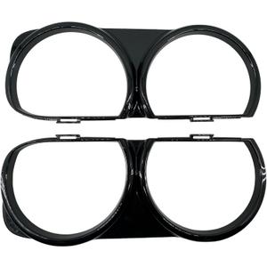 Pair Front Headlight Lamp Bezel Trim Left & Right Compatible with 2015-2021 Dodge Challenger Replace 68259052AB, 68259053AB, CH2511101, CH2510101