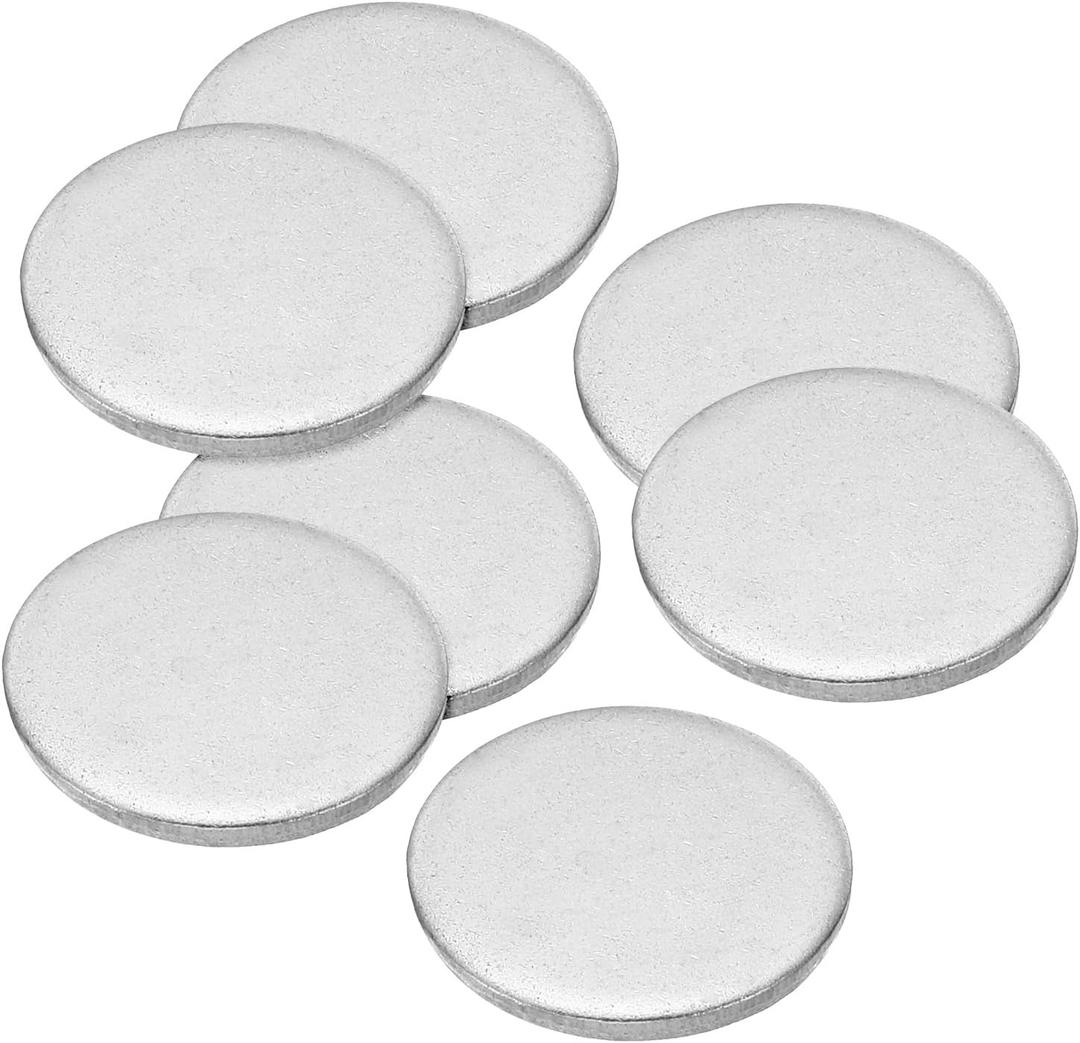 PATIKIL 20mm Steel Disc, 100Pcs Round Metal Stamping Blanks Tags Circle Stainless Steel Strike Plate DIY for Engraving Stamping Jewelry Craft