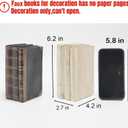 Guichifun Faux Books Living Room Decor - Resin Cute Cream Farmhouse Decor Fake Modern Fashion Decorative Books Set for Office Mantle Shelves Coffee Table Decor 4.2 * 2.7 * 6.2 Inch