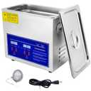 Heated Ultrasonic Parts Cleaner 3L Industrial Ultrasonic Carburetor Cleaner Machine with Digital Timer, Ultrasonic Parts Cleaner Automotive for Coin Dental Watch Cleaning, 110V