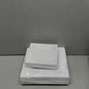 Aya's 60ct White Square Disposable Plates - Heavy Duty Plastic Party Plates for Christmas, Thanksgiving (30 Dinner & 30 Salad)