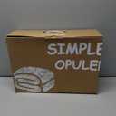 Simple&Opulence 100% Cotton Quilted Duvet Cover Set with Ruffle, 3 Pcs Muslin Gauze Comforter with Microfiber Filling, Shabby Chic Frill Farmhouse Rustic Handmade Stitching Bedding(Khaki, King)