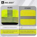Hi Vis Hoodie Reflective Safety Jacket for Men,Class 3 High Visibility Sweatshirt Zipper for Work Construction, XL