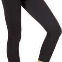 No Nonsense Women's Classic Denim Capri Leggings with Pockets, Comfortable Stretch Pull On Pants (Large, Black)