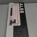 YUNZII AL66 Wireless Mechanical Keyboard,Full Aluminum CNC,65% Knob Control,Bluetooth/2.4G/Wired,Hot Swappable Pre-lubed Switches,Gasket Mounted RGB for Win/Mac(Milk Switch, Silver)