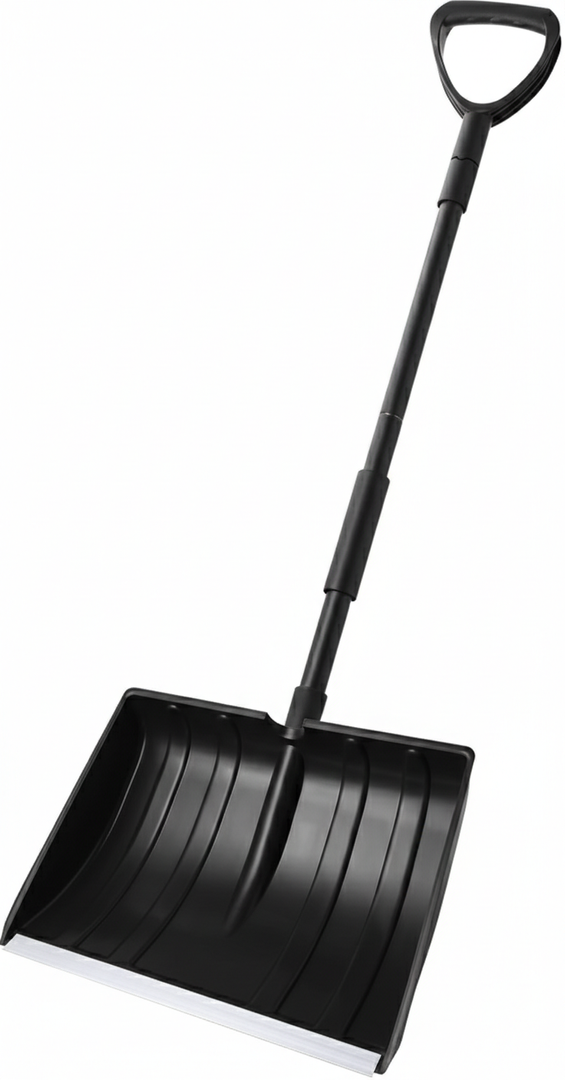 Yocada Snow Shovel for Driveway Home Garage Snow Removal 55 inch Long with D-Grip Handle Aluminum Strip Large Capacity Shovel for Garden Car Camping Outdoor