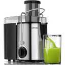 SiFENE Juicer Machines, Big Mouth Large 3” Feed Chute for Whole Fruits and Vegetables, Centrifugal Extractor, Easy to Clean, Non-BPA, Silver