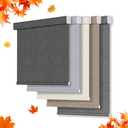 Allesin Zen Blackout Roller Shades for Windows, Cordless Blinds for Indoor Windows, Free-Stop Shades with Valance, Thermal Insulated Fabric, Grey, Customize (Square-charcoal Gray)