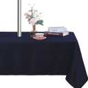 Fitable Table Cover Outdoor and Indoor Tablecloth - Washable Waterproof Wrinkle Free Table Cloth with Zipper and Umbrella Hole for Spring/Summer/Party/Picnic/BBQS/Patio Navy 60x102 inch