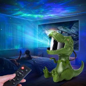 Dinosaur Star Projector Night Light: Galaxy Projector Light for Kids Bedroom Ceiling Decor Green