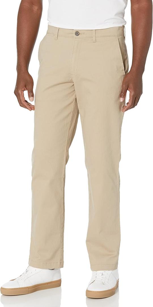 Amazon Essentials Mens Straight-Fit Casual Stretch Chino Pant (32W x 30L, Tan)