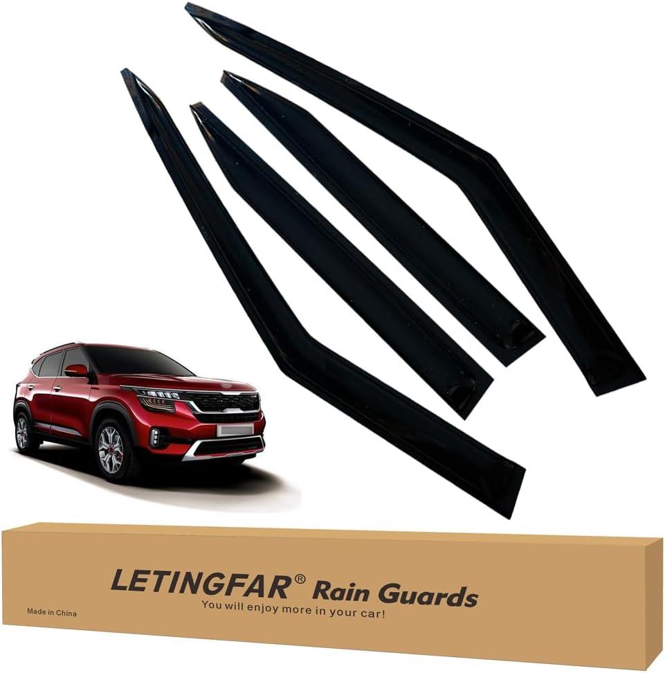 Window Visors Rain Guards for Kia Seltos 2021 2022 2023 2024 2025 Accessories, Wind Deflectors Vent Shades for Kia Seltos