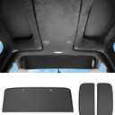 Zanch Upgraded Tesla Model X Sunshade Roof [No Gaps, Never Sag] 3PCS Heat Insulation Custom Fit Front Roof Glass Sun Shade for Model X 2020-2025, Black