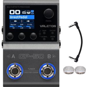 Valeton GP-50 Multi-Effects Processor | NAM & IR Loader with 100+ HD Effects, 9 Simultaneous Modules, BT App Control, 100 Patch Slots for Guitar/Bass