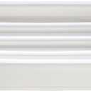 Matte Ceramic Soap Dish with Raised Ridges, Rectangle Bar Soap Holder for Bathroom Counter, Shower and Kitchen Sink, White