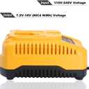 Lasica DC9310 Fast Charger Compatible with Dewalt 18V Battery Charger DC9310 Compatible with DeWalt 7.2V-18V XRP NiCad/NiMh Batteries DW9116 DC9096 DC9098 DC9099 DW9098 DW9099 DW9096 DW9072 DW9061