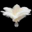  White Feather for Wedding Party Centerpieces Home Decoration Artificial, 2 Pack