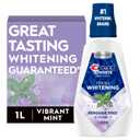 Crest 3D White Brilliance Whitening Mouthwash, Alcohol Free, Clean Mint, 1L (33.7 fl oz), Pack of 6