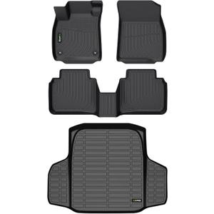 HAFIDI®-Floor Mats & Cargo Liner Custom Set for Honda Accord 2023-2026 (Include Hybrid) All Weather Protection TPE Full Set Automotive Floor Liner Accessories - Black