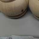 2 Inch Wooden Furniture Legs, Solid Wood Unpainted Replacement Furniture Legs, Cabinet Legs/Desk/Sofa/Bookcase Bun Feet, DIY Wooden Round Legs with Mounting Plate & Screws Set of 4 (2 Inch)