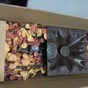 Krissing 8FT Fall Light Up Tree, Artificial Lighted Fall Eucalyptus Tree with 160 Led Lights Fake Large Autumn Tree for Fall Home Indoor Outdoor Thanksgiving Decor (Orange & Red)