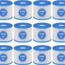 Type Hot Tub Spa Filter Replacement Compatible with Lay-Z-Spa, Coleman SaluSpa 90352E 58323 90427E, Inflatable Hot Tub, Swimming Pool Pump Filter Type Cartridge, 12 Pack