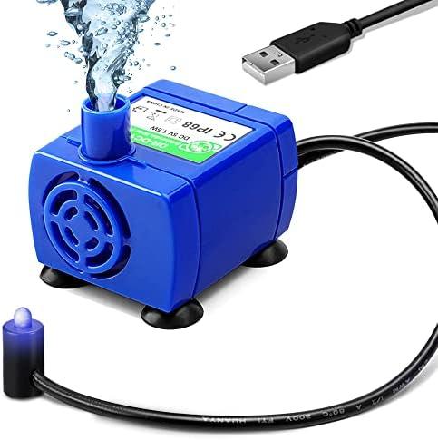 Comsmart Pet Water Fountain Pump, Upgraded Auto Power Off Cat Fountain Pump Replacement, Cat Fountain Water Bowl Inside Replacement Motor DR-DC160 for Pet Drinking Fountain Cat Dog Water Dispenser