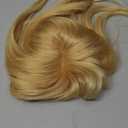 MY-LADY Human Hair Toppers for Women Real Human Hair with Bangs Thin 7 * 13CM Silk Base with Lace Clip in Remy Hairpieces 150% Density 12 Inch Natural Blonde