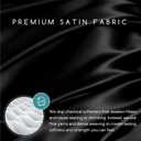 MR&HM Satin Sheets Full Size with Elastic Corner Straps, 4-Piece Silky Bedding Set, Deep Pocket 15 Inches, Good for Hair & Skin (Full, Black)